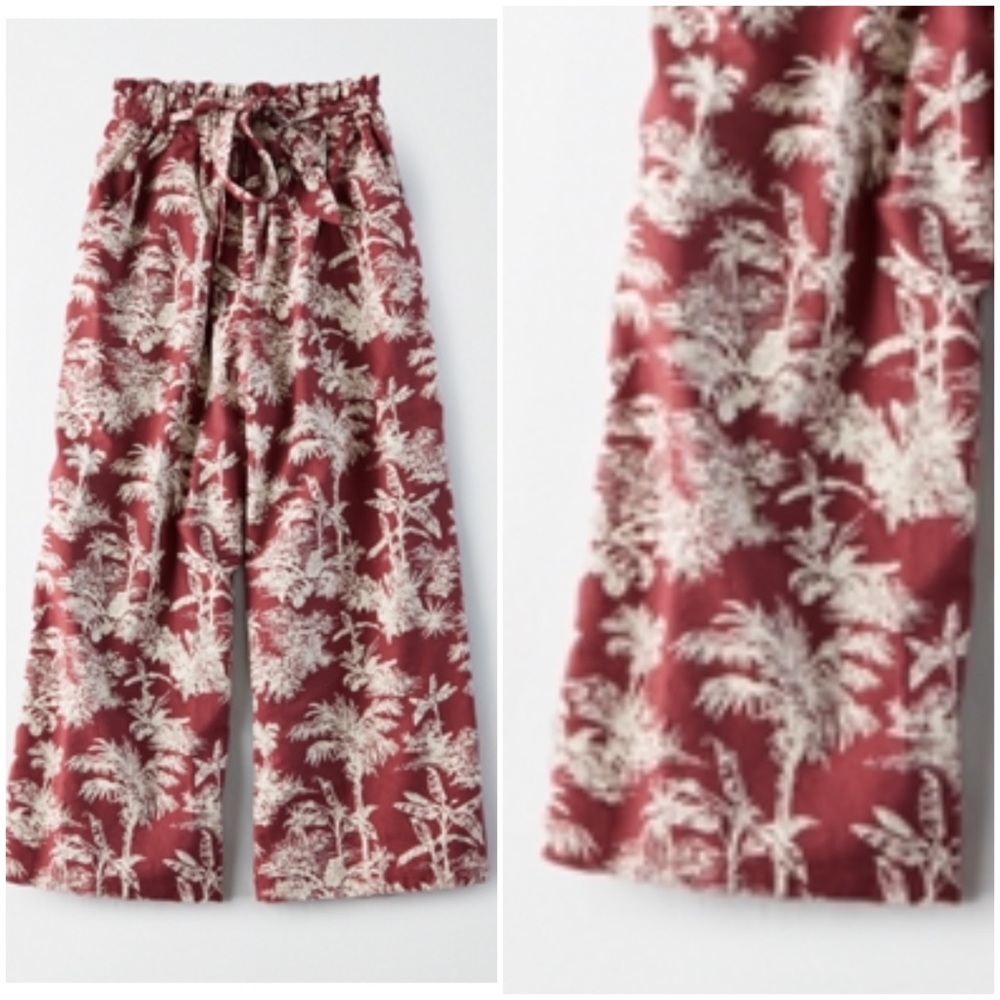 Tropical palazzo pants size medium